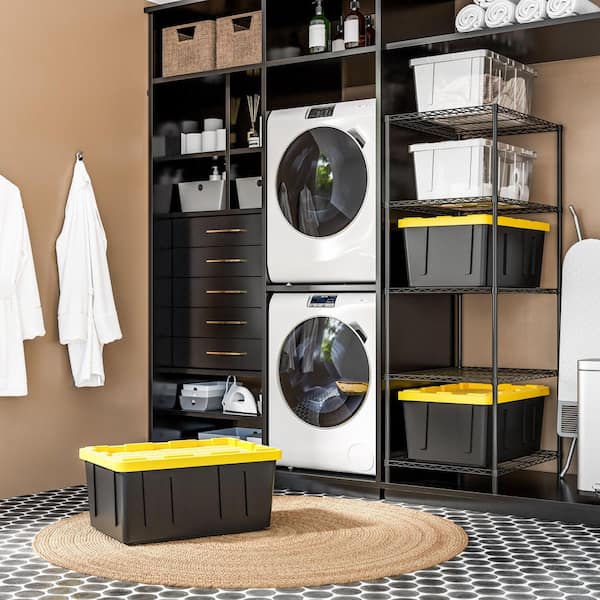 Seville Classics 5-Tier Storage Tote Bin Steel Shelving Rack, 25