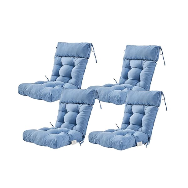 ARTPLAN Seat/Back Outdoor Chair Cushion Patio Cushion Tie Tufted Replacement for Patio Furniture 20 in. x20 in. x4 in. ,Set Of 4