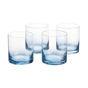 Skylar 12.4 oz. Midnight Blue Ombre Double Old-Fashioned Glasses (Set of 4)