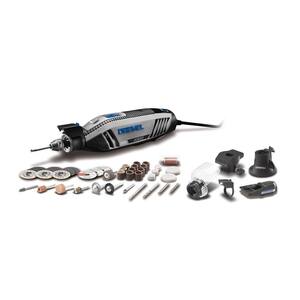 4300 Series 1.8 Amp Variable Speed Corded Rotary Tool Kit with Mounted Light, 40 Accessories, 5 Attachments and Case