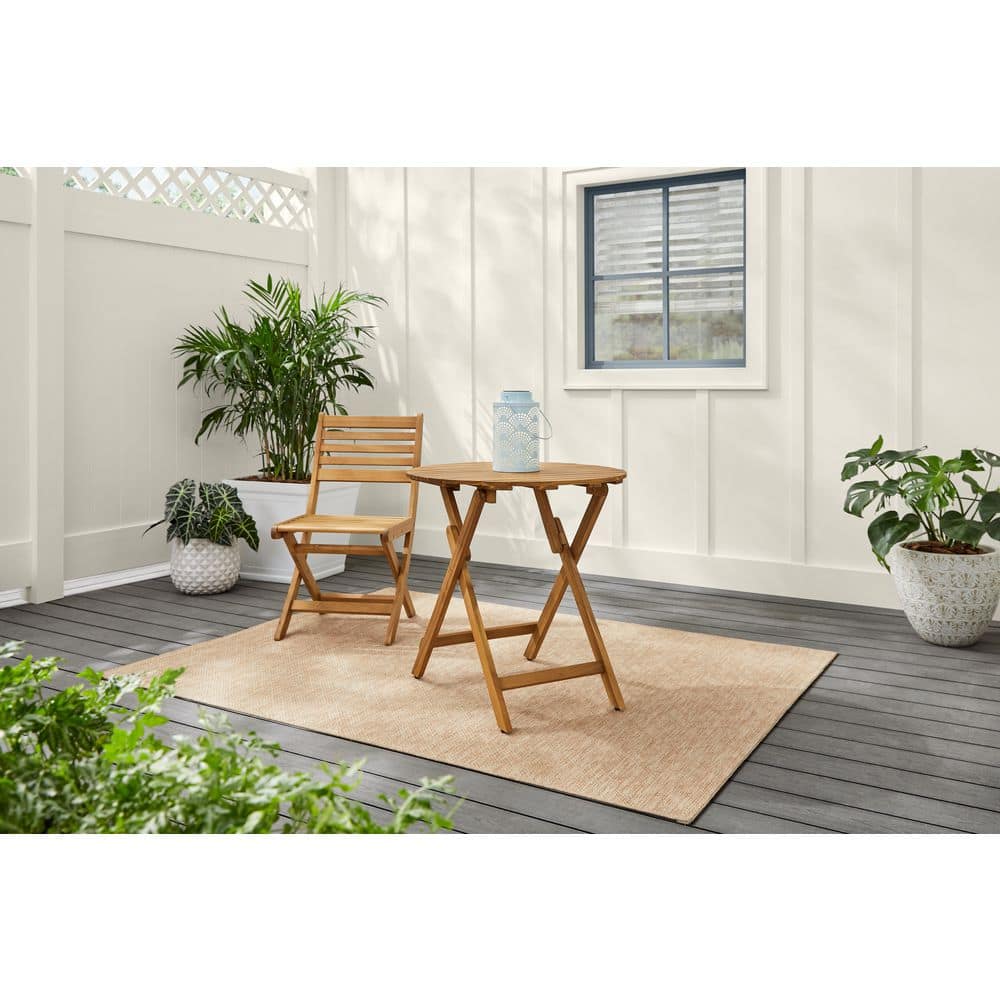 StyleWell Pennie Acacia Outdoor Folding Bistro Table FRN-802590-T