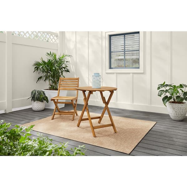 StyleWell Pennie Acacia Outdoor Folding Bistro Table FRN-802590-T