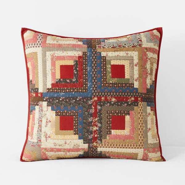 The Company Store Amanda Block Multi Cotton Euro Sham