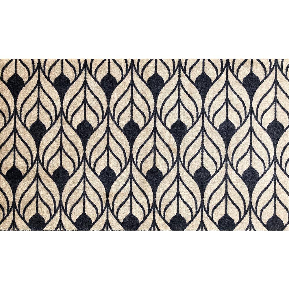 Studio 67 Taupe and Gray 2 ft. 3 in. x 3ft. 11 in. Medium Mat Tulle