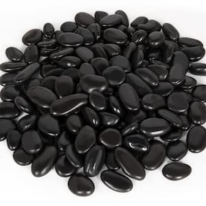 0.12 cu. ft. Black Medium Polished Pebbles 8 lbs. 1-2 in. Landscape Rocks