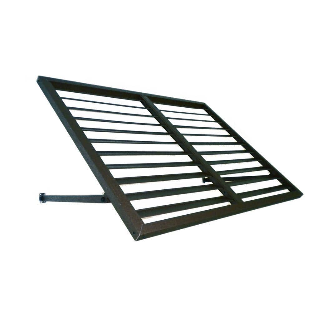 3 ft. Bahama Metal Shutter Awning (24 in. H x 36 in. D) Pewter