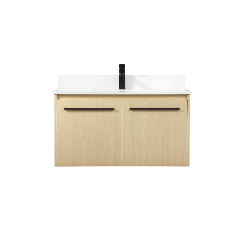 Simply Living 36 in. W x 18 in. D x 19.7 in. H Bath Vanity in Maple with Iv