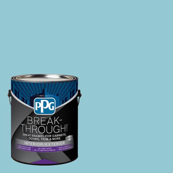 Break-Through! 1 gal. PPG1235-4 Idyllic Isle Satin Door, Trim & Cabinet Paint