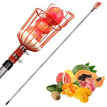 WaLensee 263.8 in. Stainless Steel Handle Fruit Picker FP-004-D28
