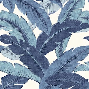 Swaying Palms Azure Vinyl Peel and Stick Wallpaper Roll (Covers 30.75 sq. ft.)