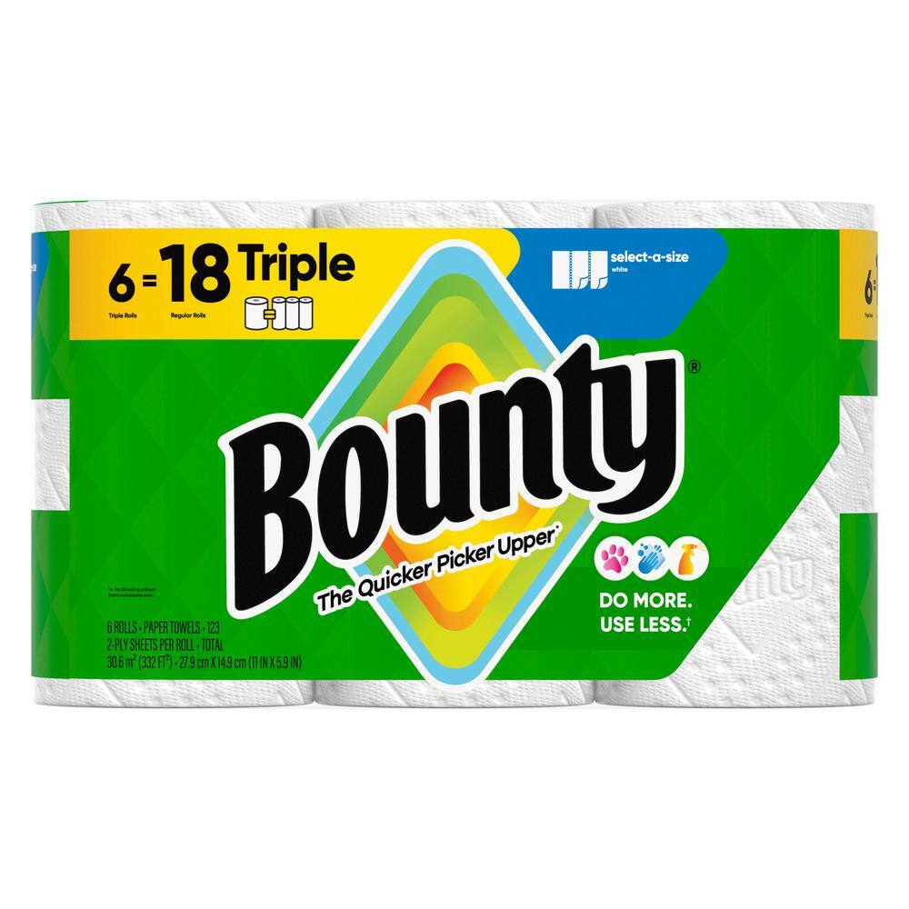 White, Select-A-Size Paper Towel Roll (6 Triple Rolls)