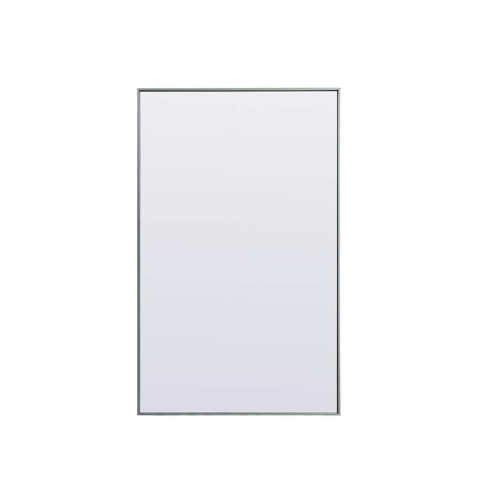 Simply Living 60 in. W x 36 in. H Rectangle Metal Framed Silver Full