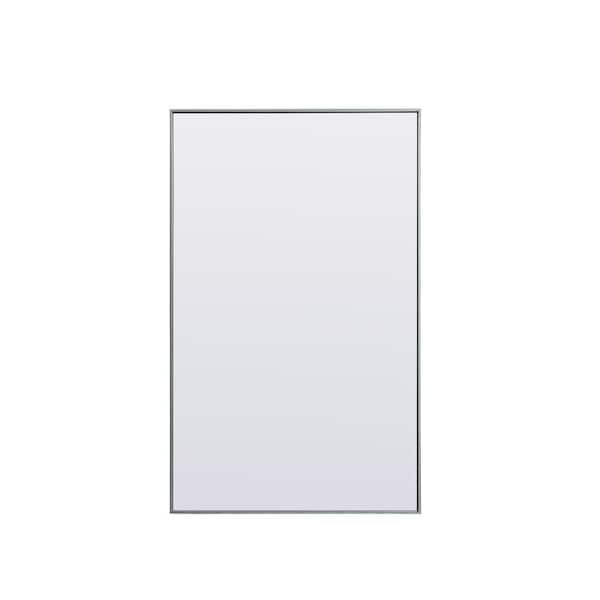 Unbranded Simply Living 36 in. W x 60 in. H Rectangle Metal Framed Silver Full Length Mirror