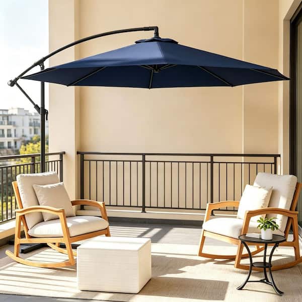 10 sunbrella cantilever wind resistant patio umbrellas The Grande Round degree rotation Cantilever Patio Umbrella | Wind