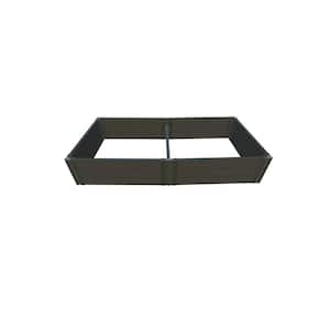 Weathered Wood Composite Raised Garden Bed 4 ft. x 8 ft. x 16.5 in. 2 in. Profile