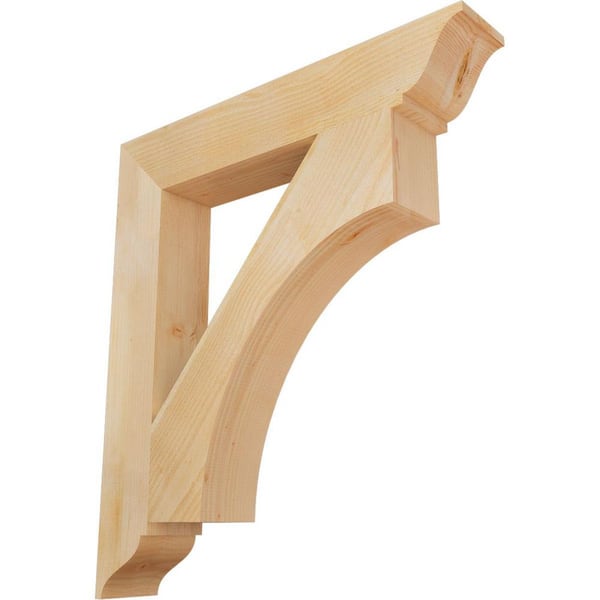 Ekena Millwork 6 in. x 40 in. x 36 in. Douglas Fir Westlake Traditional Rough Sawn Bracket