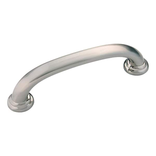 HICKORY HARDWARE Zephyr Collection Pull 3-3/4 in. (96mm) Center to Center Satin Nickel Finish Modern Zinc Bar Pull (10-Pack)