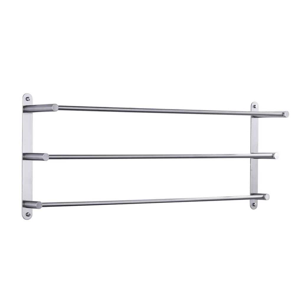 32 in. 3-Tier Towel Rack Wall Mounted in Brushed Nickel price history on PriceWatchPro