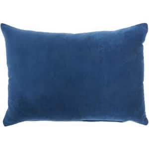 Jordan Navy Geometric Cotton 20 in. X 14 in. Throw Pillow