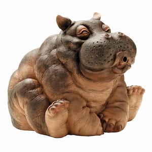 Hanna, the Hippo Stone Bonded Resin Piped Spitting Statue