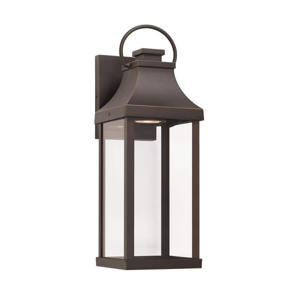 Bradford 17 in. Oiled Bronze Outdoor Hardwired Night Sky Small Wall Lantern Sconce with Clear Glass, No Bulbs Included price history on PriceWatchPro