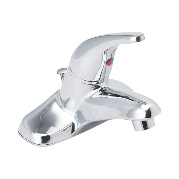 Prestige Collection 4 in. Centerset 1-Handle Washerless Bathroom Faucet in Chrome with Brass Pop-Up