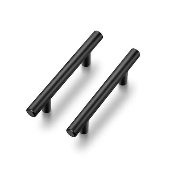 Angel Sar 5 in. Matte Black Stainless Steel Handle, 3 in. Hole Center (12-Pack)