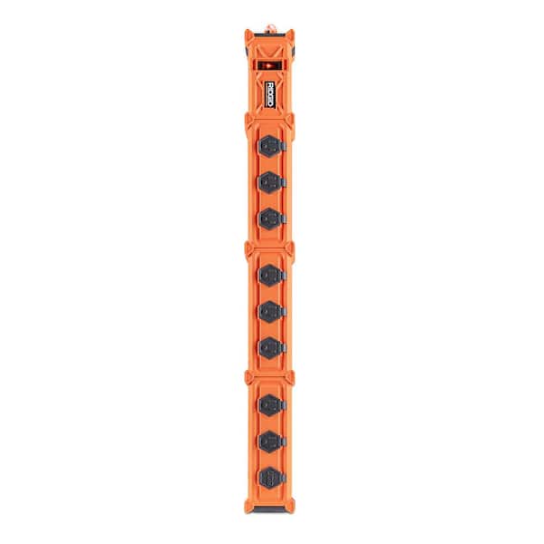 6 ft. 8-Outlet Power Strip with 1 USB-A and 1 USB-C, Orange
