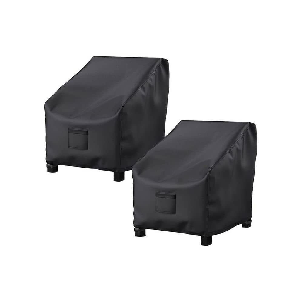 38 W x 31 D x 29 H Black Outdoor Patio Chair Cover Heavy Duty Waterproof Oxford Large 2 Pack price history on PriceWatchPro