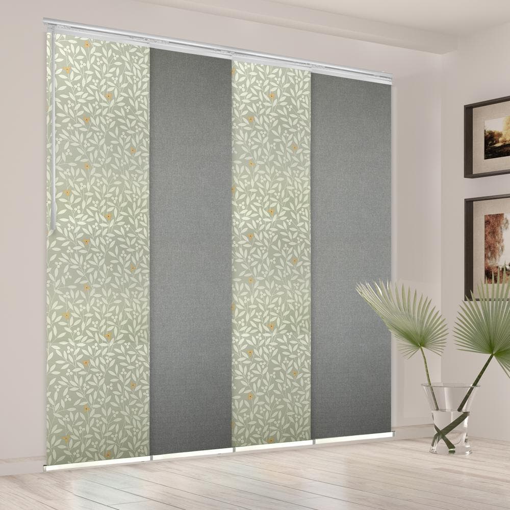 Spring Storm 48 in. - 88 in. W x 94 in. L Adjustable 4- Panel Satin Nickel Single Rail Panel Track with 23.5 in. Slates price history on PriceWatchPro