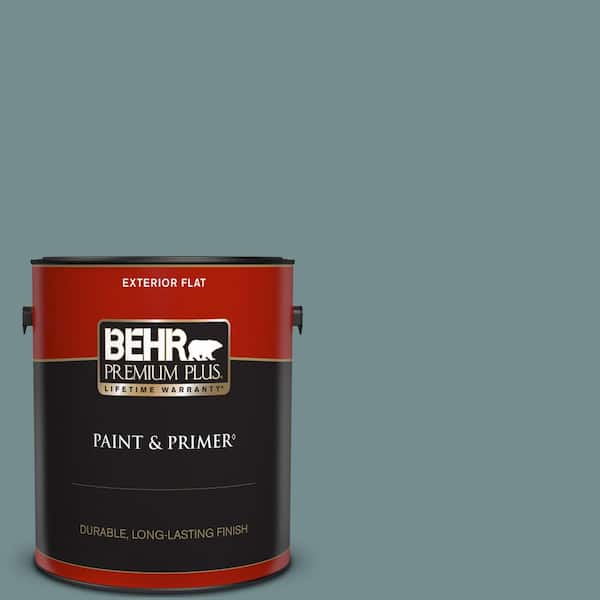 BEHR PREMIUM PLUS 1 gal. #PPF-46 Leisure Time Flat Exterior Paint & Primer