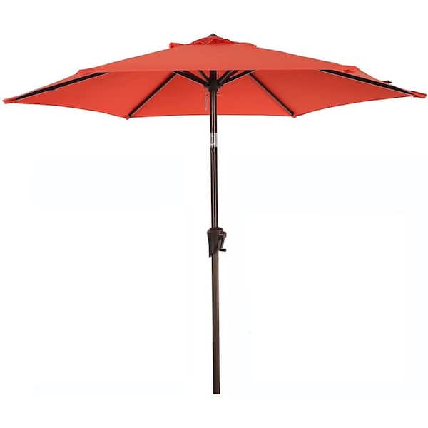 Unbranded 7.5 ft. Market Patio Umbrella in Orange