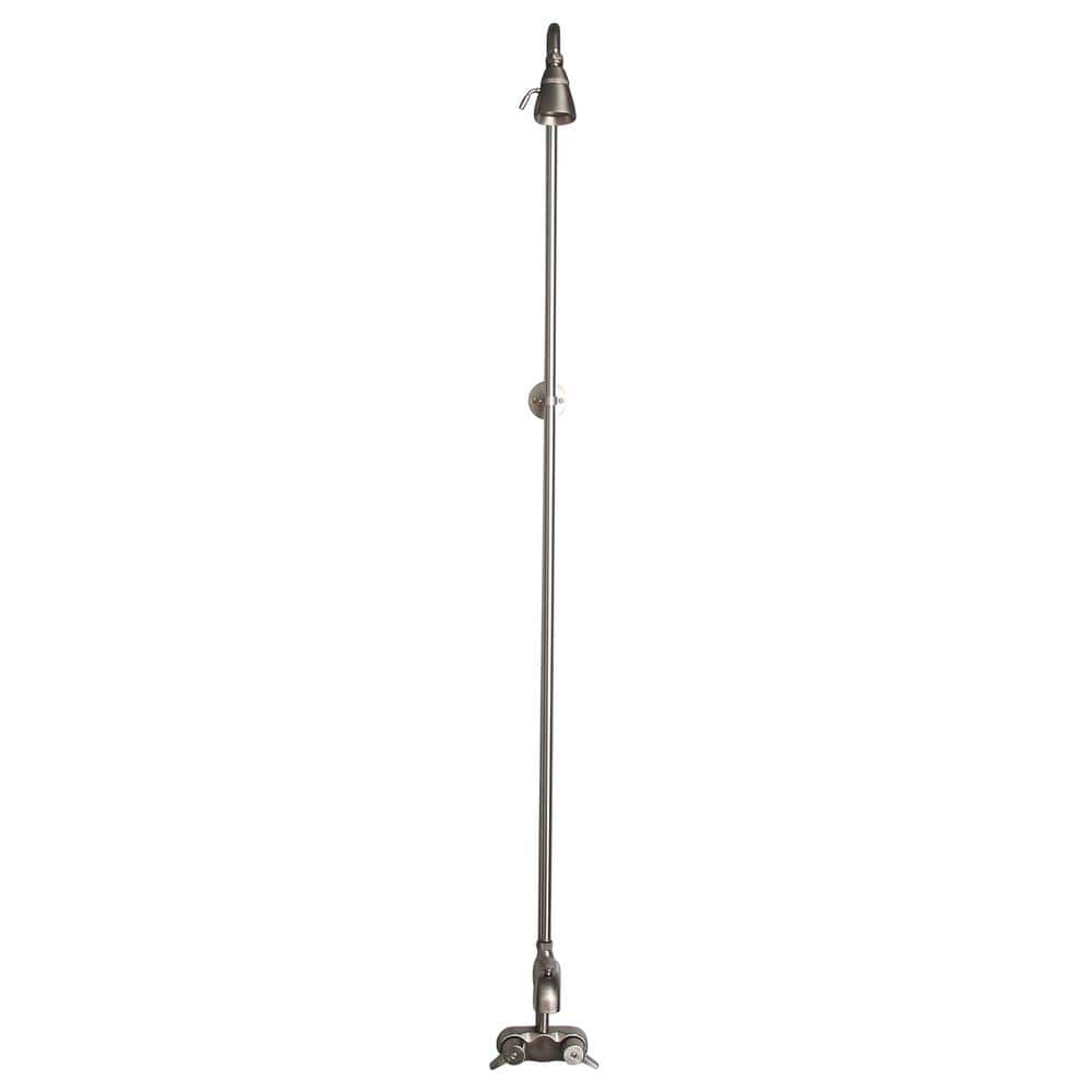Polished Nickel Wall Mounted Clawfoot Tub Faucet with Diverter