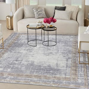 Daydream Silver 9 ft. x 12 ft. Contemporary Area Rug