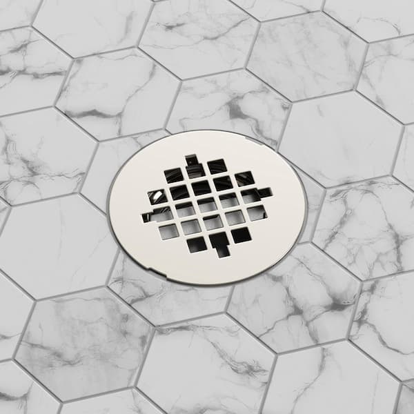 DreamLine SlimLine 2 in. Round Shower Drain, Polished Nickel