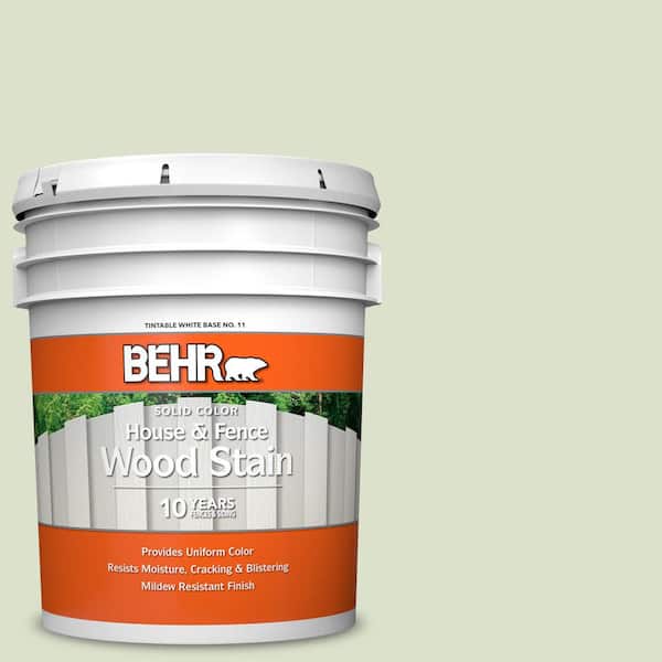 BEHR 5 gal. #420E-2 Palm Breeze Solid Color House and Fence Exterior Wood Stain