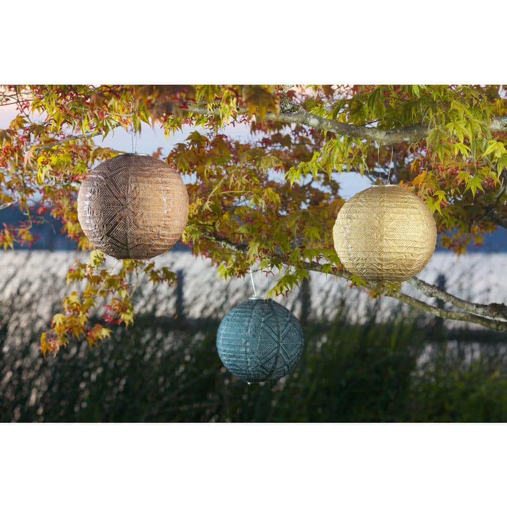 Soji Stella Bronze Solar Lantern 12" with Metallic Finish
