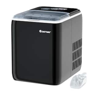 10.5 in. 44 lbs./24 Hour Portable Ice Maker Self-Clean with Scoop in Black