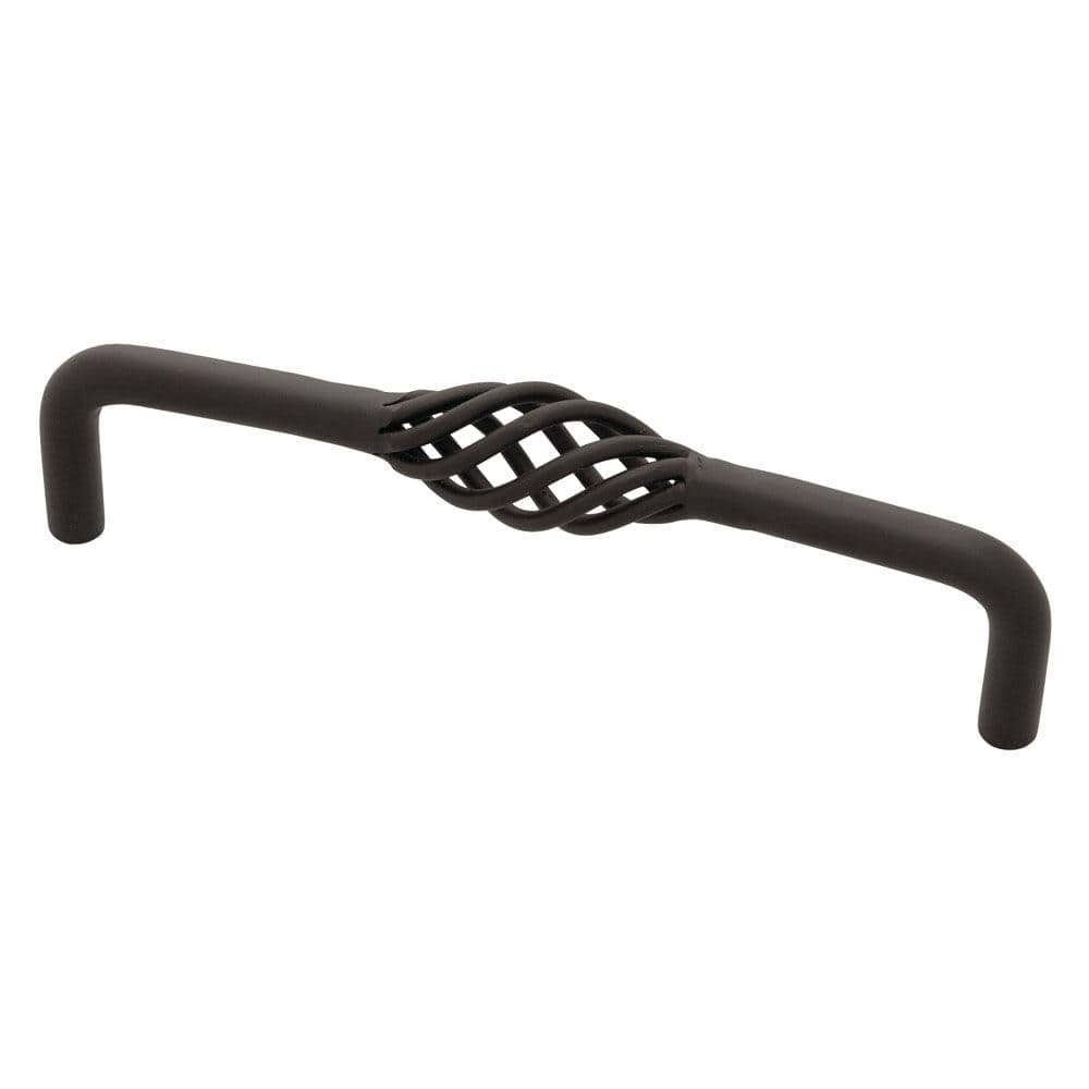 Bird Cage 5-1/16 in. (128 mm) Classic Matte Black Cabinet Drawer Pull