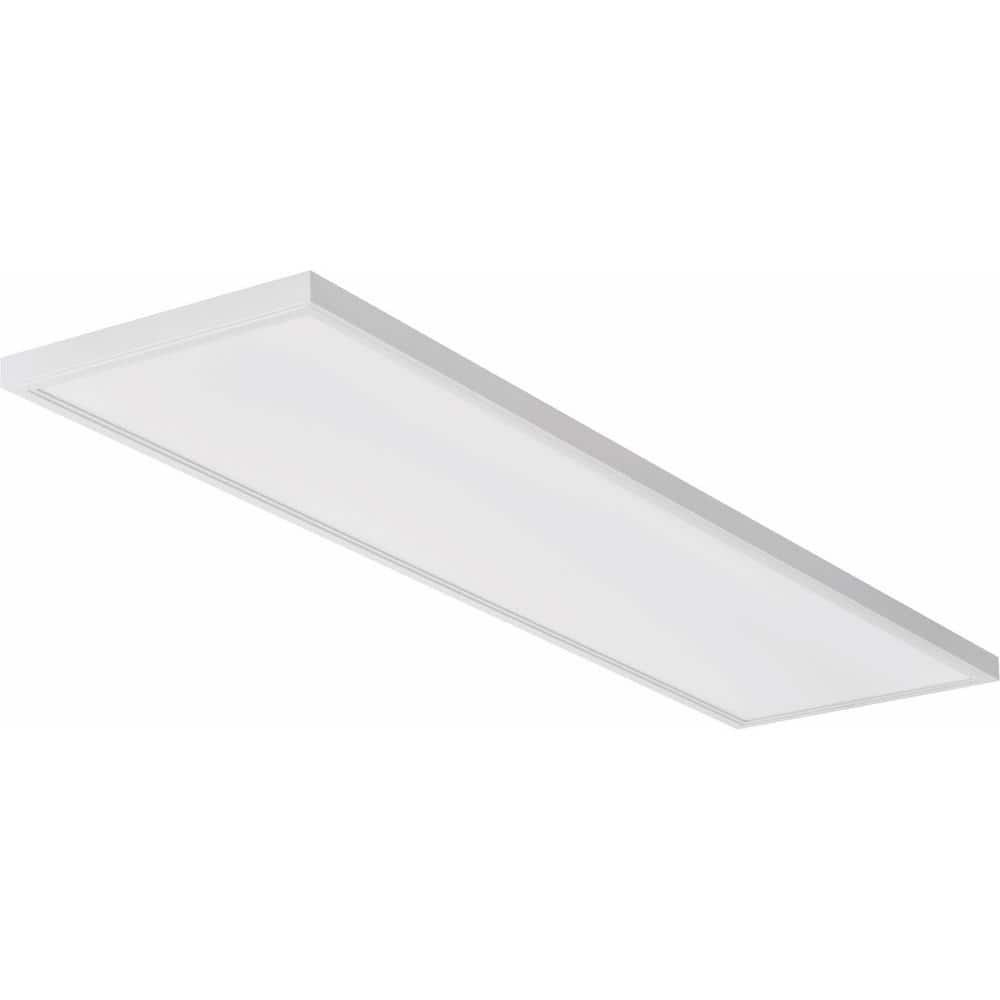 White Aluminum Rectangular LED Flush Mount Ceiling Light