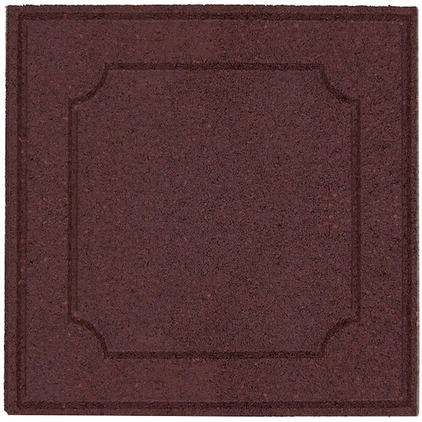 Envirotile 18 in. x 18 in. Terra Cotta Rubber Provincial Paver-DISCONTINUED