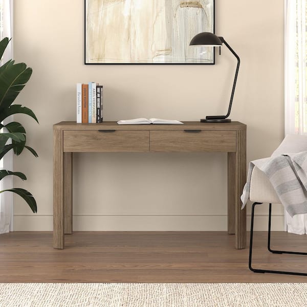 Meyer&Cross Lonsdale 47.5 in. Antiqued Gray Oak Writing Desk