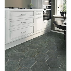 Rewind 14 in. x 14 in. Gray Porcelain Matte Hexagon Wall and Floor Tile (10.8 sq. ft./case) 9-Pack
