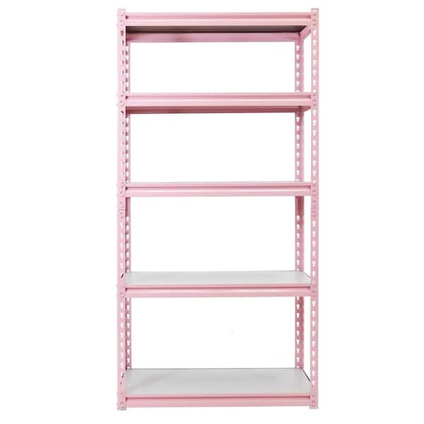 KING'S RACK Pink 5-Tier Boltless Tier Height Adjustable Garage