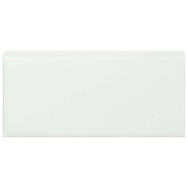 Merola Tile Metro Matte White 1-3/4 in. x 3-3/4 in. Porcelain Bullnose Floor and Wall Trim Tile (0.5 sq. ft. / pack)