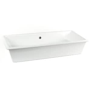 Gaia Drop-In Bathroom Sink in White