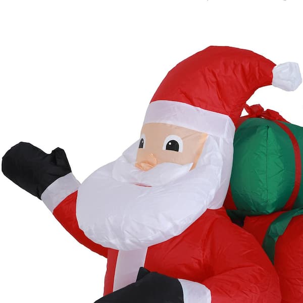 logobrands 7 ft. San Francisco 49ers Santa Inflatable 620279 - The Home  Depot