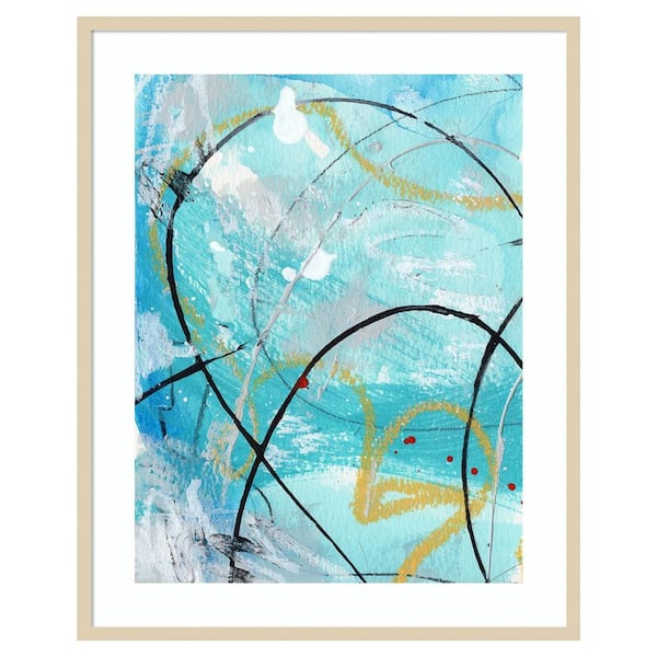 Amanti Art Whirlwind I by Laura Gibson 33 in. W x 41 in. H. Wood Framed Wall Art Print Framed in Brown
