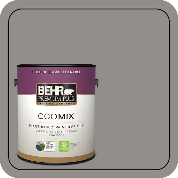 1 gal. Home Decorators Collection #HDC-AC-19 Grant Gray Eggshell Enamel EcoMix Plant-Based Interior Paint & Primer