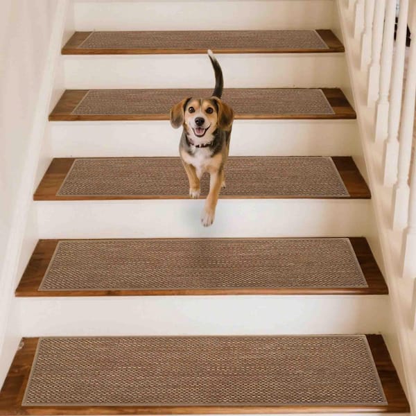 Unbranded 8 in. x 30 in. Chenille Stair Tread Cover (Set of 15)